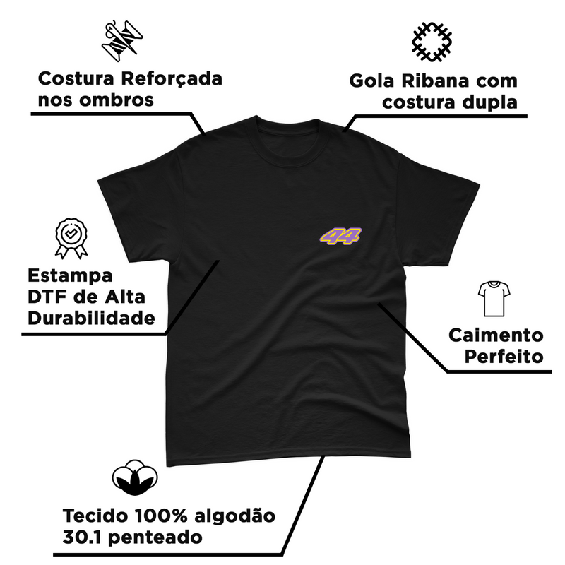 Camiseta Algodão Lewis Hamilton King Of Silverstone 2024 Estampa nas Costas