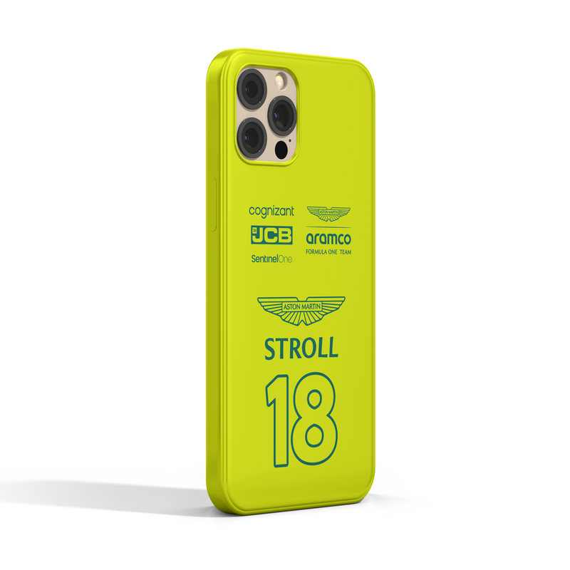 Case Aston Martin Verde Neon 2024 Lance Stroll