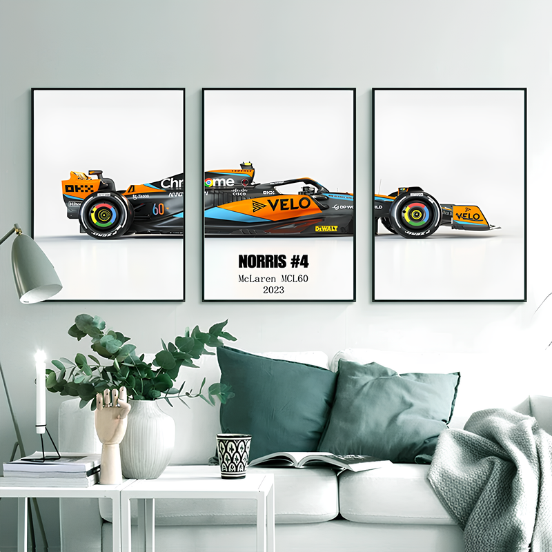 Pôster / Quadros Decorativos Fórmula 1 McLaren MCL60