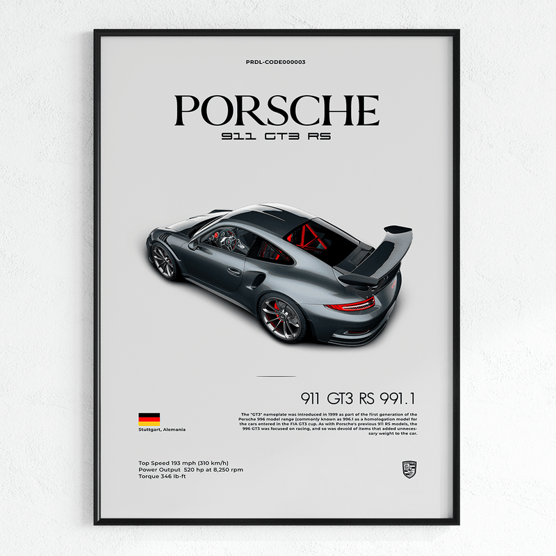 Quadro Decorativo Porsche 911 GT3 RS - GTSQ4