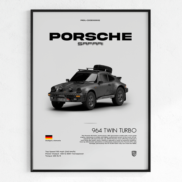 Quadro Decorativo Porsche 911 Safari - GTSQ8