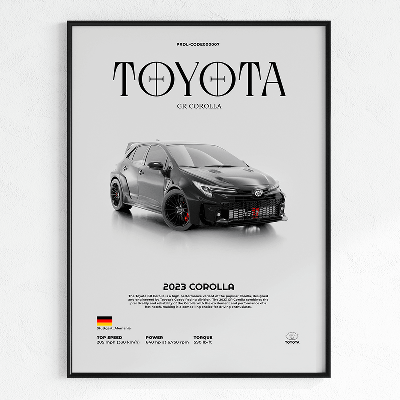 Quadro Decorativo Toyota GR Corolla - GTSQ7