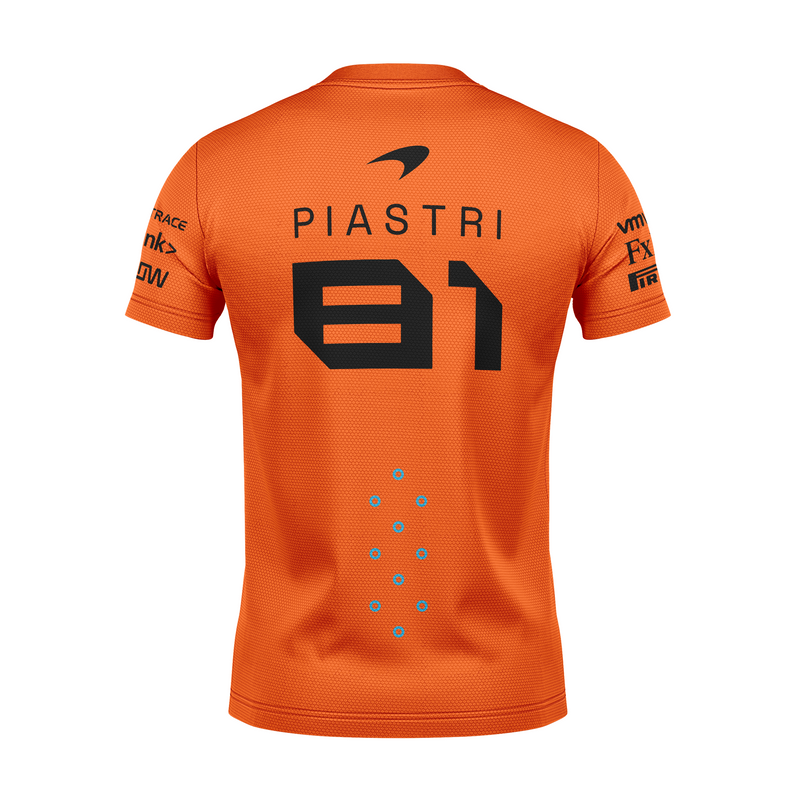 Camiseta DryFit Oscar Piastri McLaren 2024 Laranja