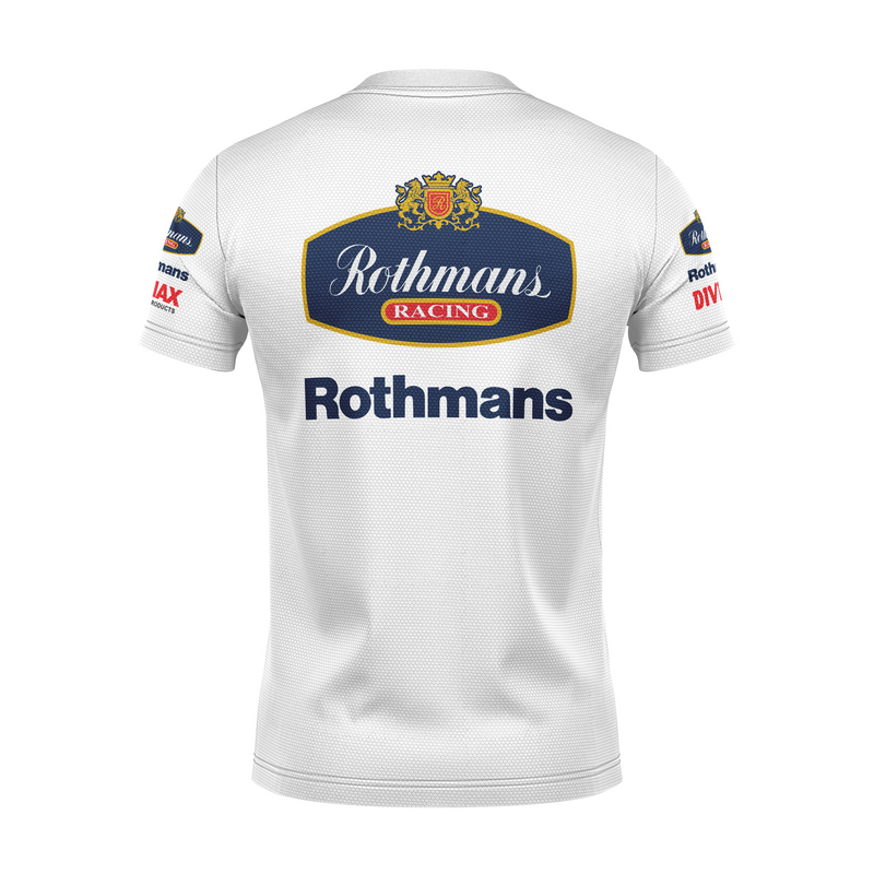 Camiseta DryFit Williams Retrô Rothmans Racing Branco