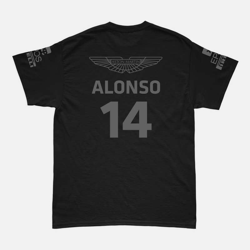 Camiseta Fernando Alonso All Black Algodão