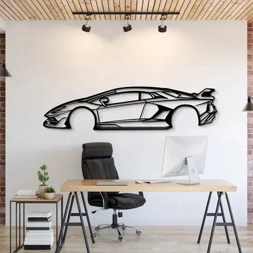 Quadro Decorativo Lamborghini Aventador SVJ - 35 cm x 100 cm