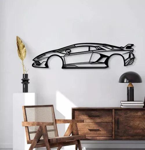 Quadro Decorativo Lamborghini Aventador SVJ - 35 cm x 100 cm