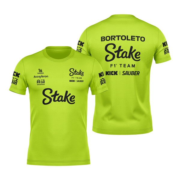 Camiseta DryFit Gabriel Bortoleto Stake Sauber 2024 Verde SN