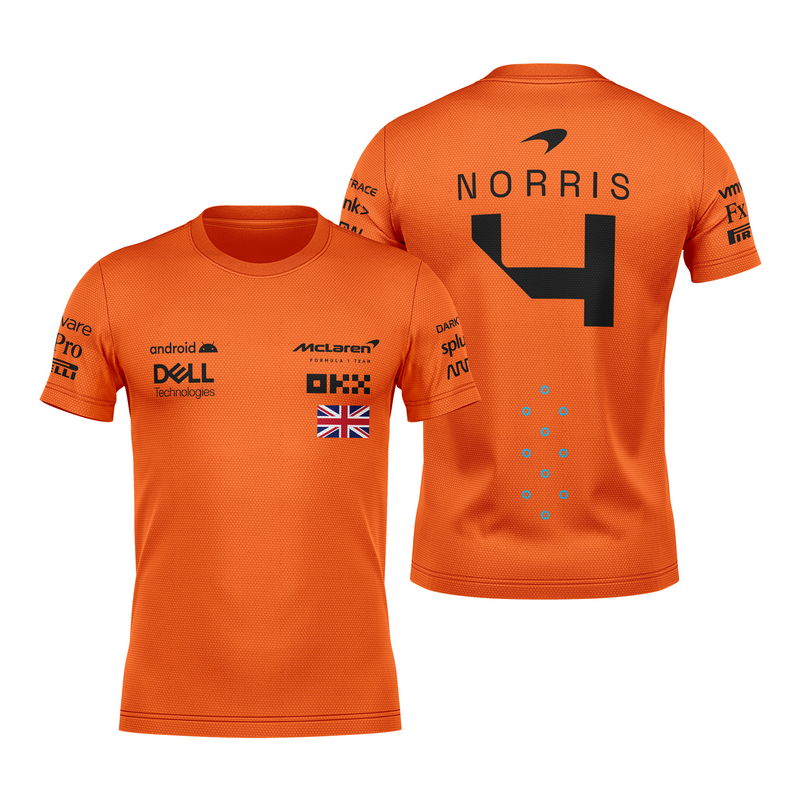 Camiseta DryFit Lando Norris McLaren 2024 Laranja