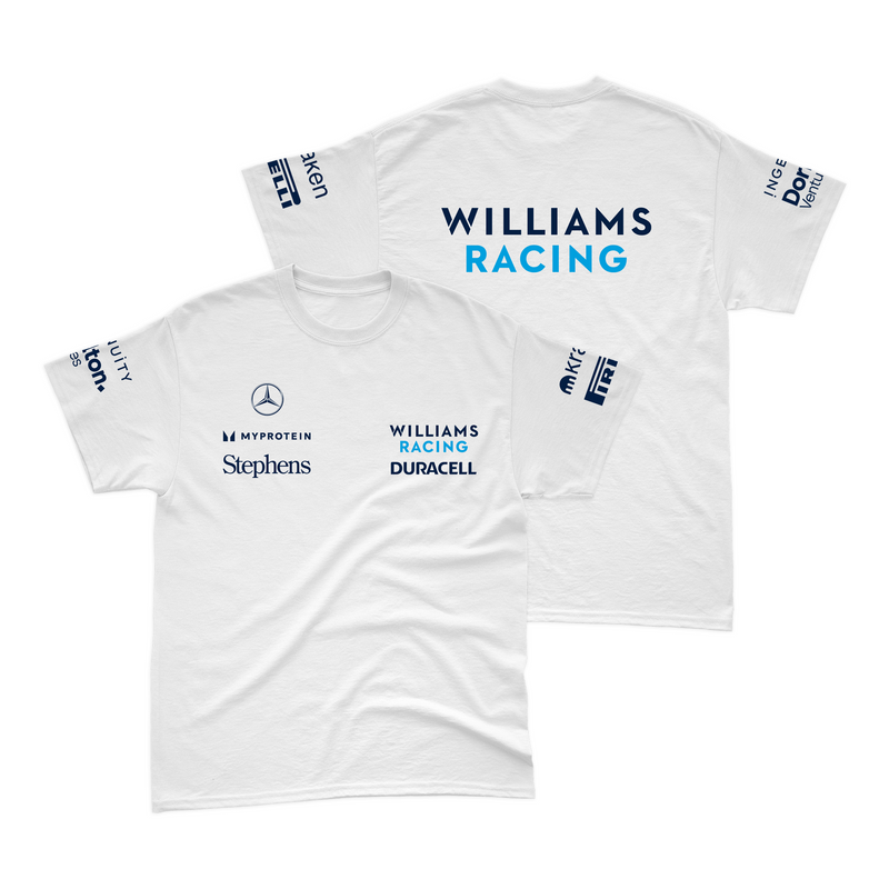 Camiseta Algodão Williams 2024 Branca