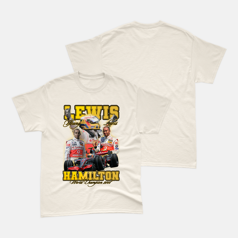 Camiseta Bootleg Young Lewis Off White Algodão