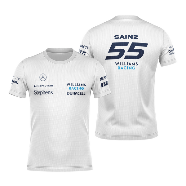 Camiseta DryFit Carlos Sainz Williams Racing Branca