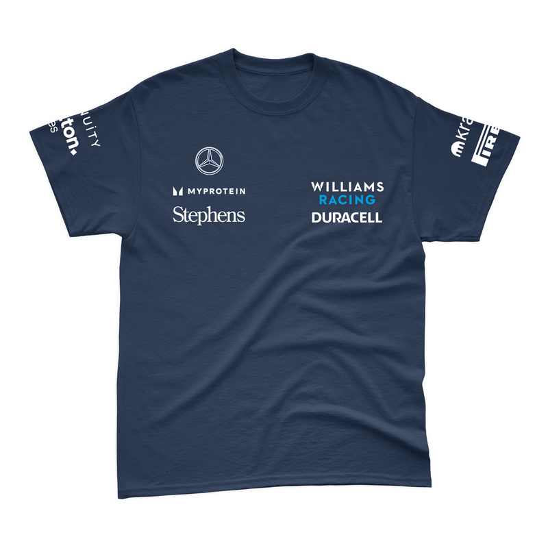 Camiseta Algodão Carlos Sainz Williams Racing Azul Marinho