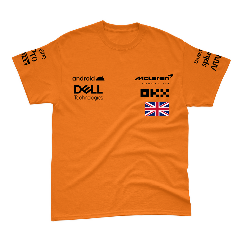 Camiseta Algodão Lando Norris McLaren 2024 Laranja