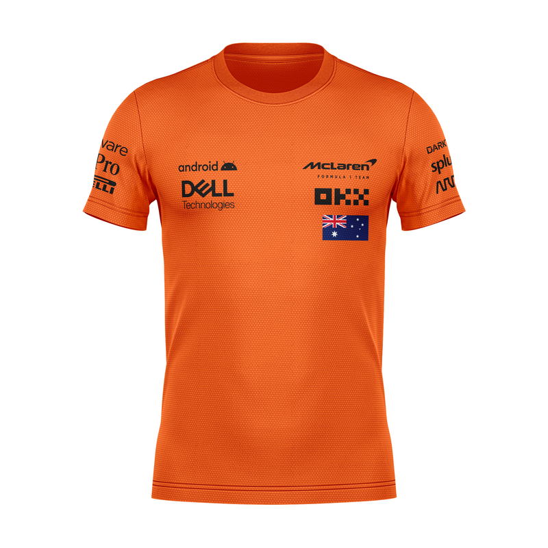 Camiseta DryFit Oscar Piastri McLaren 2024 Laranja