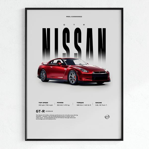 Quadro Decorativo Nissan GTR - GTSQ2