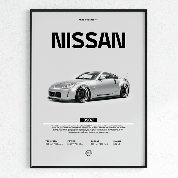 Quadro Decorativo Nissan 350z - GTSQ12