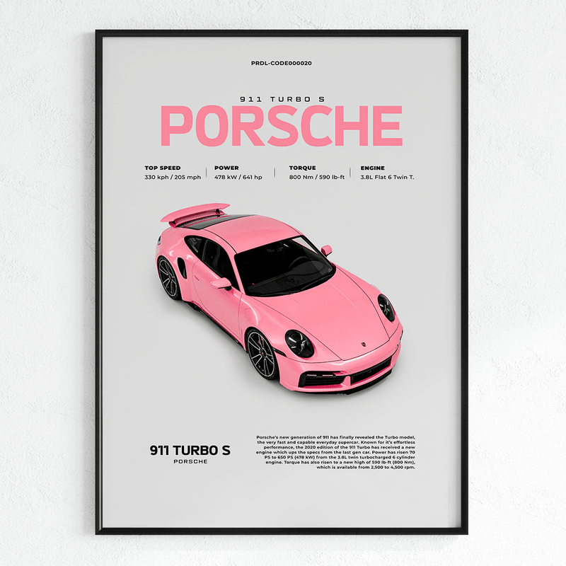 Quadro Decorativo Porsche 911 Turbo S - GTSQ1