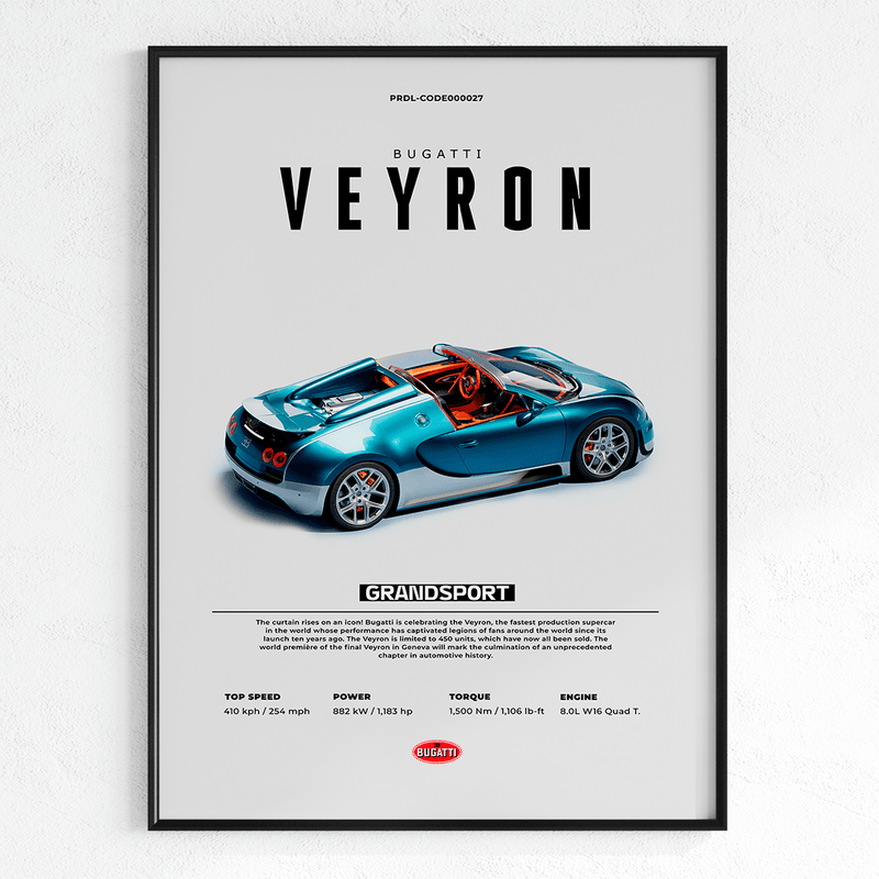 Quadro Decorativo Bugatti Veyron - GTSQ14