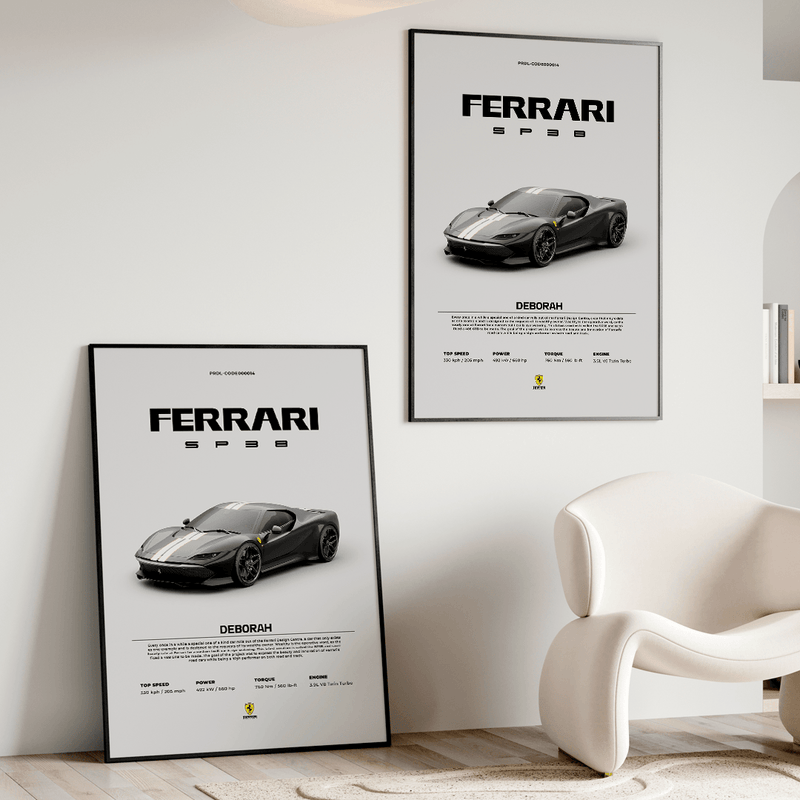 Quadro Decorativo Ferrari SP38 - GTSQ11