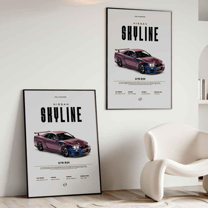 Quadro Decorativo Nissan Skyline R34 - GTSQ6