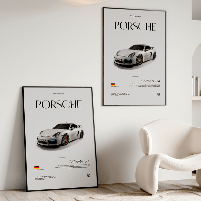 Quadro Decorativo Porsche Cayman GT4 - GTSQ10