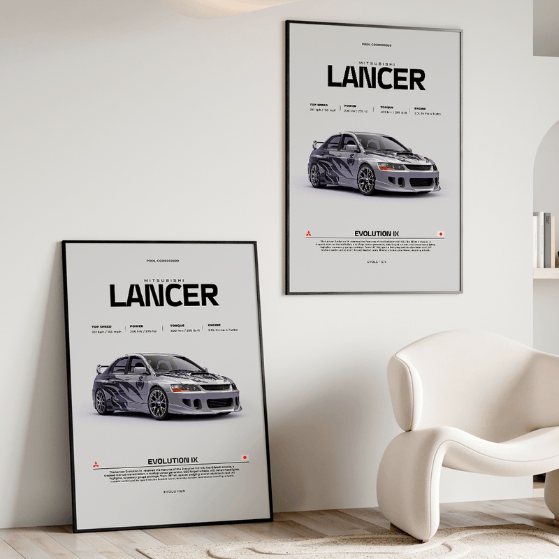 Quadro Decorativo Mitsubishi Lancer Evo IX - GTSQ9