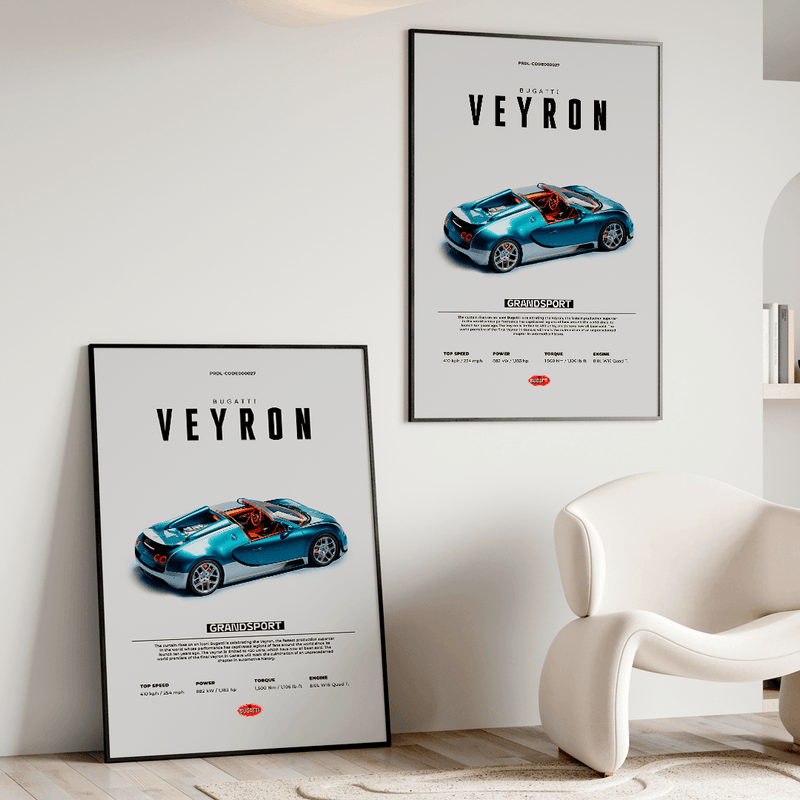 Quadro Decorativo Bugatti Veyron - GTSQ14