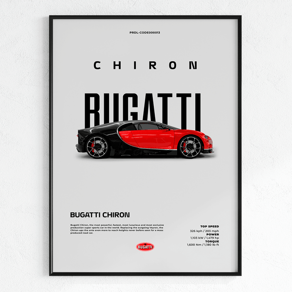 Quadro Decorativo Bugatti Chiron - GTSQ13